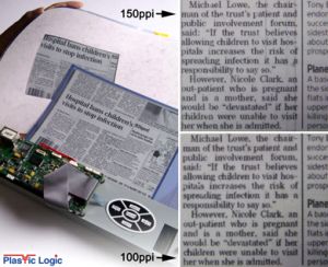 Plastic Logic 150ppi Flexible SVGA Display Plastic Logic