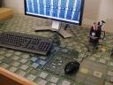 Desk made of 434 Itanium CPUs
