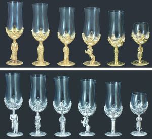 Pewter Glass Crusade Chess Pieces Pewter Glass Crusade Chess Pieces