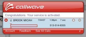 CallWave Visual Voicemail