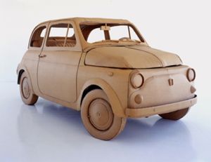 Cardboard Guy has Serious Talent Cardboard Fiat