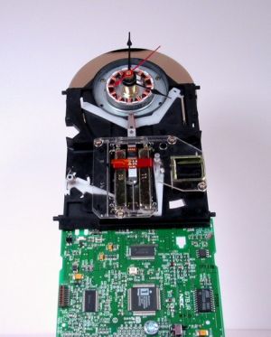 Iomega ZIP Drive Desk Clock Closeup