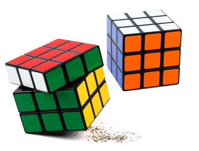 Rubiks Cube Salt and Pepper Shakers