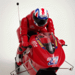 Ducati RC Motorcycle with Leaning Rider