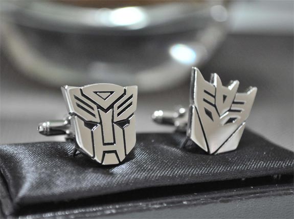 Transformer Cufflinks – Now Silver Plated