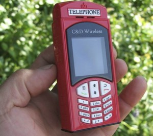 British telephone box shaped cellphone 300x266 British Red Phone Box Mobile Phone