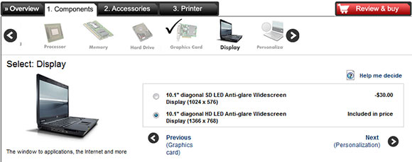 HP Mini 110 gets a new HD 1366 x 768 Upgrade Option