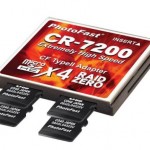 microSDHC to CF Converter takes 4 Cards