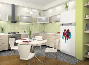 superhero pixelated fridge magnet set fridge 300x222 8 bit Superhero Pixelated Fridge Magnet Set