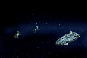 Starwars Money Origami 300x199 Money Origami   StarWars and Star Trek