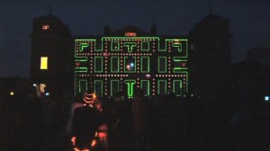 3D Animation pac man 300x168 Amazing 3D Projection Mapping on to the Side of a Mansion