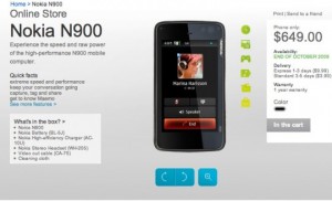 nokia us store october n900 release 300x182 Nokia N900 Coming End of October 2009