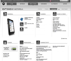 verizon motorola droid spec sheet 1 300x257 Motorola Droid Product Pages Leaked
