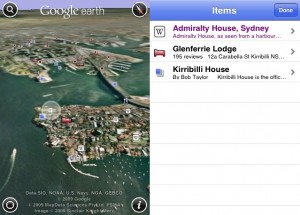 iPhone Google Earth items 300x215 Google Earth for iPhone gets an Update