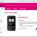 HTC HD2 Coming to T-Mobile UK November