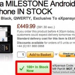 Motorola MILESTONE Now Available in the UK