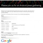 Google Android Press Event January 5