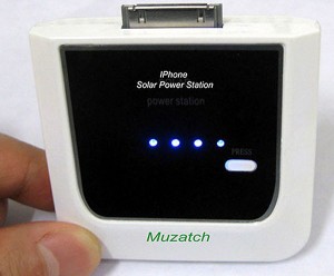 muzatch iphone solar charger 300x248 Solar Powered iPhone Charger
