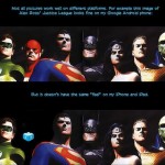 Apple iPad No Flash Support Illustrated with Superheroes