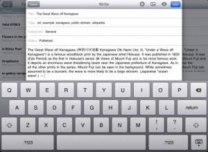 wordpress ipad compose 300x219 Wordpress iPad App Launched