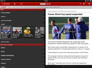 bbc news ipad 300x224 BBC iPad and iPhone News App Launched
