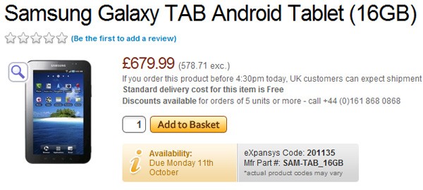 samsung galaxy tab price. Samsung Galaxy Tab price