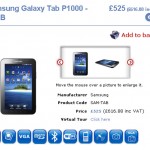 Samsung Galaxy Tab UK Price – £617 at Clove