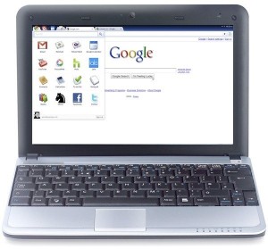 chrome book chrome button 300x279 Google Chrome OS Netbook Launch Date   7th December?