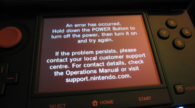 black screen image. 3DS Black Screen of Death