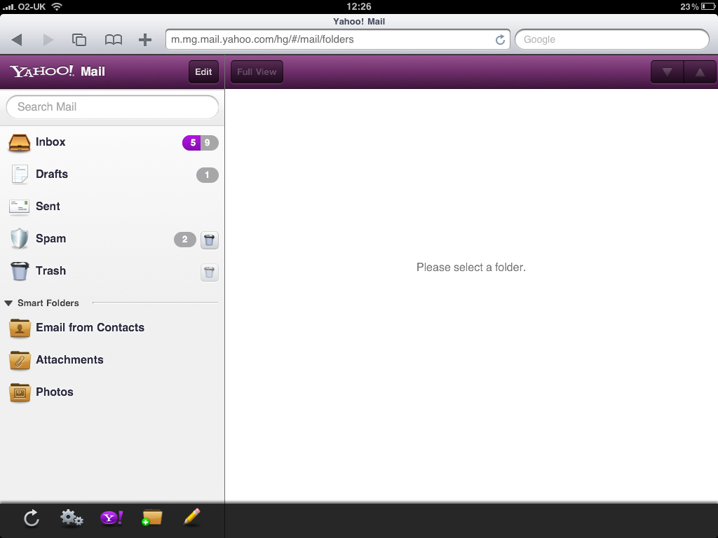 Yahoo mail on ipad gets a html5 update mobile venue